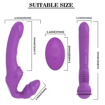 9 Hitrosti Dvojna Vibracijska Lezbijke Vibrator iz Silikona, G Spot Vibrator Ženske Nekaj Masaža Adult Sex Igrače, Daljinsko upravljanje nepremočljiva 0