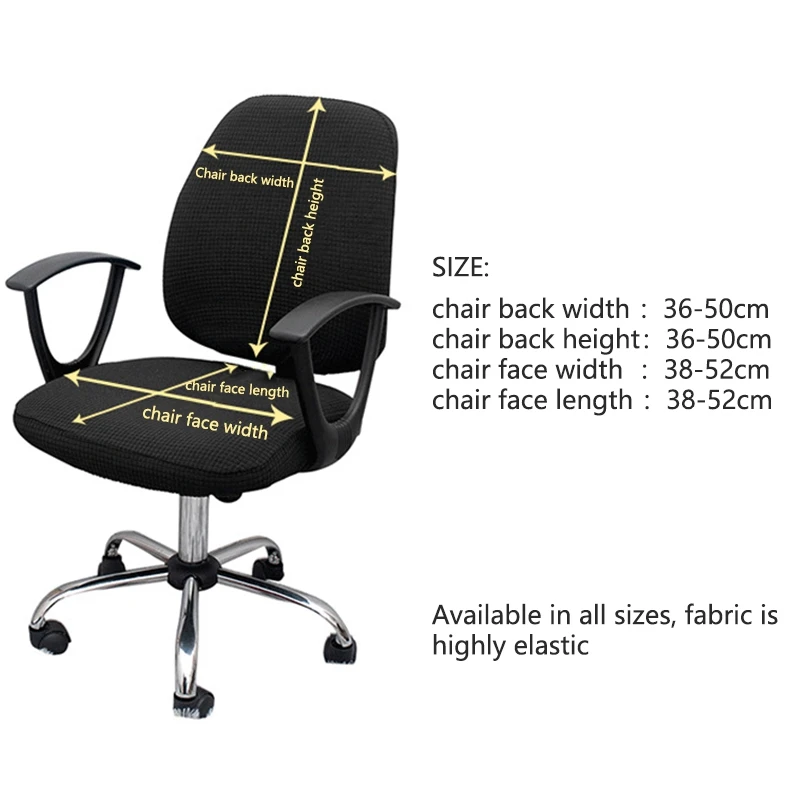 NOVO-Koruza Preverite Split Stol Zajema Office Home Računalniku Stol Kritje Armrest Elastična Sedeža 3