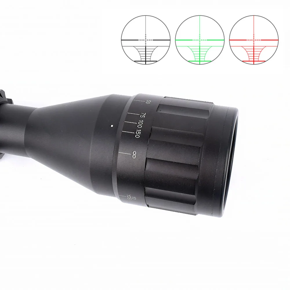Laser Obseg 4-16x50 Rdečo, Zeleno Osvetljen Reticle Riflescope Ostrostrelec Področje s Svetilko 20 MM Železniškega Okvirov za Lov 0