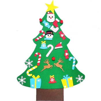 DIY Čutiti Božično Drevo Božično Dekoracijo za Dom Novo Leto, Darila Otroke, Božični Okraski Steni Visi Navidad Xmas tree Igrača