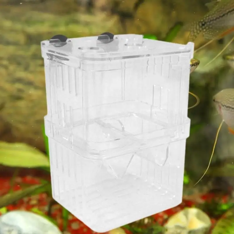 Akvarij Akril Fish Tank Plemenskih Izolacije Polje Spopadov Mini Inkubator Imetnik Pregledno Polje Akvarij Dodatki 3