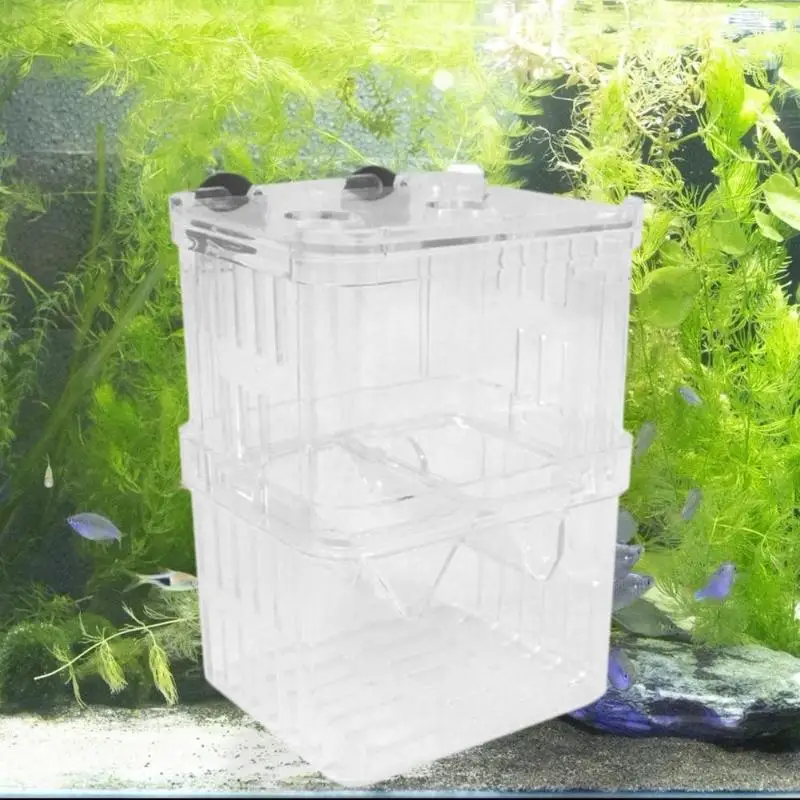 Akvarij Akril Fish Tank Plemenskih Izolacije Polje Spopadov Mini Inkubator Imetnik Pregledno Polje Akvarij Dodatki 5
