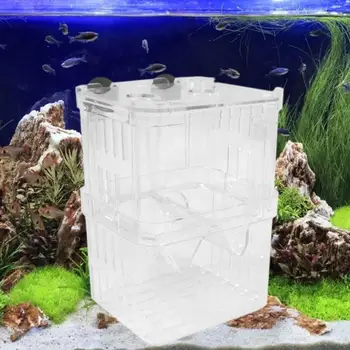Akvarij Akril Fish Tank Plemenskih Izolacije Polje Spopadov Mini Inkubator Imetnik Pregledno Polje Akvarij Dodatki 4
