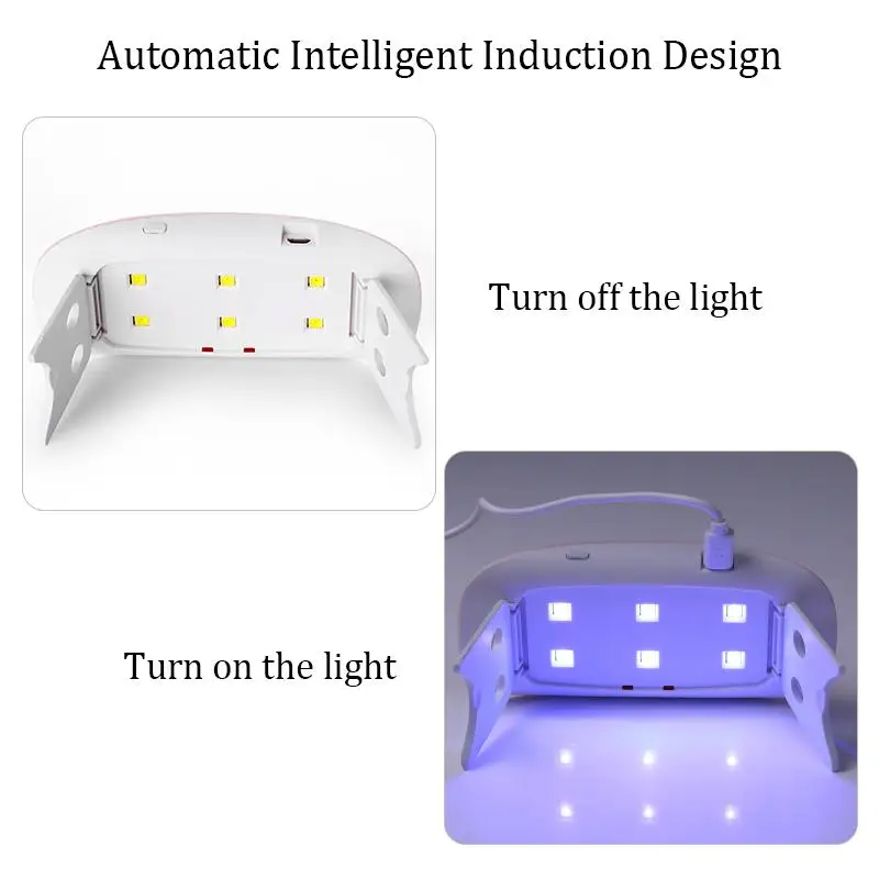 6W Krat Prenosni LED UV Lučka Bela, Roza Zdravljenju Pralni Kabel USB Mini Lak za Lase Design DIY Orodje Za Dom 3