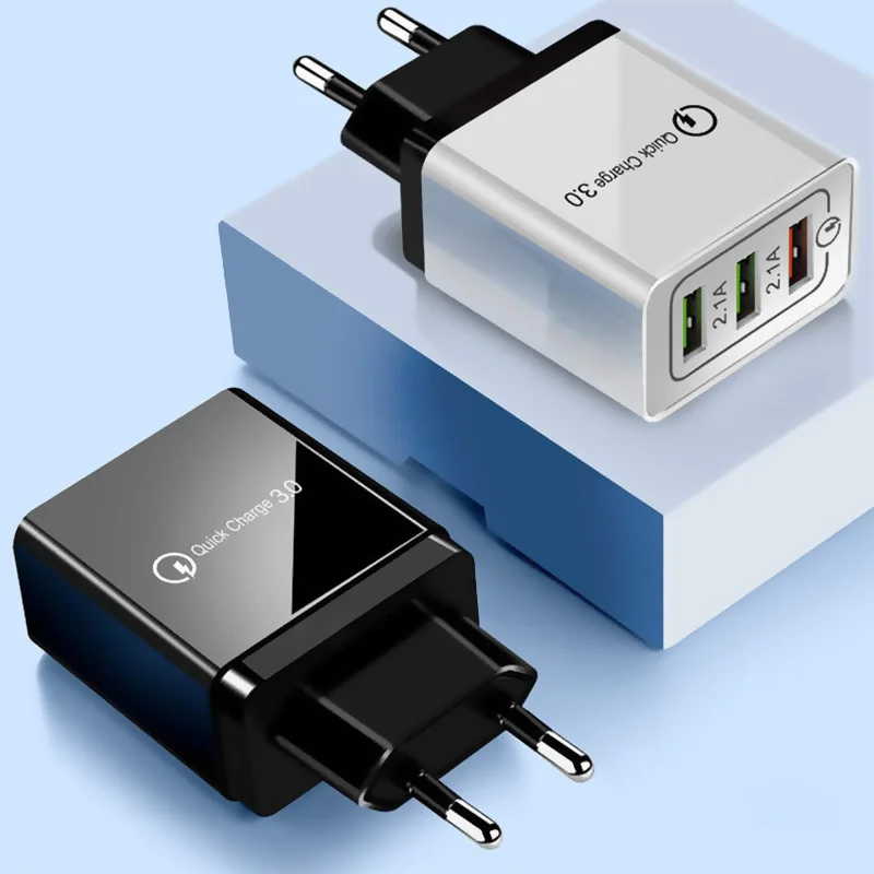QC 3.0 USB Polnilec za Hitro Polnjenje 3.0 Vlaken Risanje USB Hitro Polnilnik telefonskega Polnilnika priključite na Adapter za polnilnik Za iPhone Xiaomi Mi9 EU NAS 1