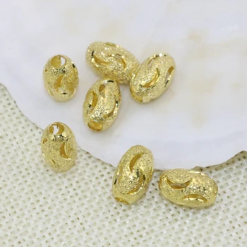 7*11 mm 10pcs zlato barvo sod cev obliki votlih distančniki kroglice frost mat pribor nakit ugotovitve B2565 1