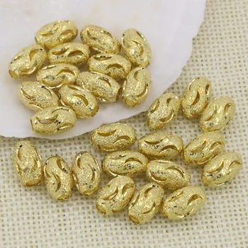 7*11 mm 10pcs zlato barvo sod cev obliki votlih distančniki kroglice frost mat pribor nakit ugotovitve B2565 3