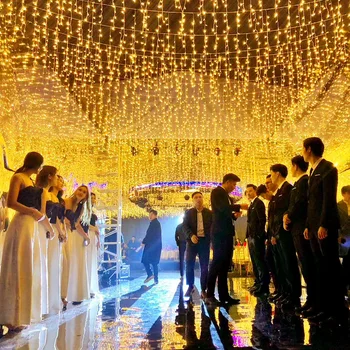 Božični luči slap na prostem dekoracijo 5M droop za 0,4-0,6 m led luči, zavese niz luči stranka vrt kapi dekoracijo 0