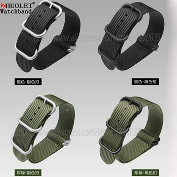 26 mm najlon watchband fit garmin fenix 3 ure trakov črna| zelena vojska 5 obroči Zulu watch band +2pcs brezplačna orodja 7671