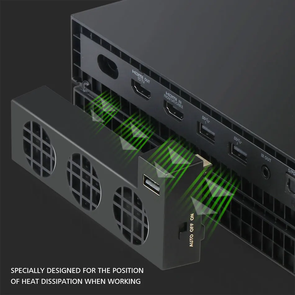 Za Xbox Eno Konzolo X Hladilni Ventilator Zunanje Hitrosti Hladilni Ventilator z Dodatnim Vrata USB 5V 1A Turbo Nadzor Temperature Hlajenje Ventilator 3