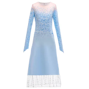 Modno Dekleta Obleko Rojstni Cosplay Snow Queen Obleko Elsa 2 Obleka Princess Obleke, Ana Elsa Obleko Fantasia Vestidos 5