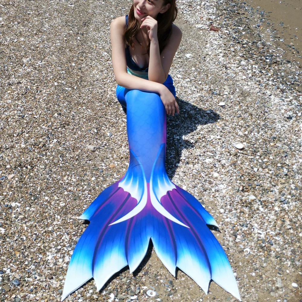 Zeemeerminstaart izpolnjeni monofin,Odrasle Ženske morska deklica Rep za Plavalne Kopalke Rep in Plavuti Swimmable Cosplay Kostume cola sirena 5