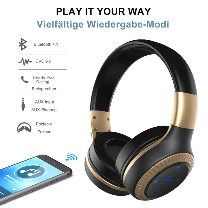 ZEALOT B20 Slušalke Brezžične Slušalke Bluetooth 5.0 HIFI Zvoka S 30 mm Zvočnik Stereo Glasbe Za Telefon 3