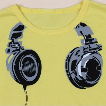 Novo otroci t-majice, Slušalke Design majica s kratkimi rokavi Boys Otroci Kratek Rokav Vrhovi T-majica bombaž Tees 2