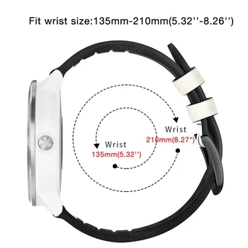Hitro Sprostitev Mehko Pravega Usnja Silikonski Watch Pasu Trak za Garmin Vivoactive 3/Forerunner 645/Samsung Galaxy Watch 42mm 4