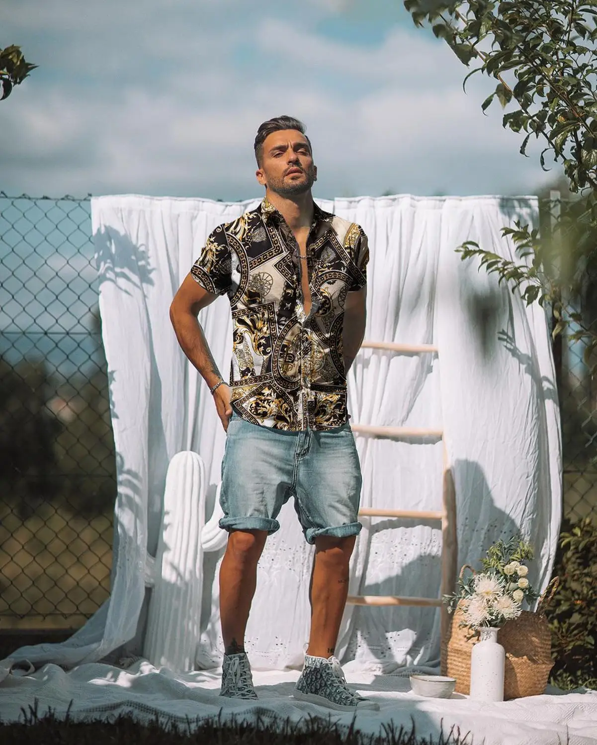 Camisa hawaiana de manga corta par hombre a la moda de 2021 camisas de secado rápido de talla grande asiáticas. M-2XL informa 3