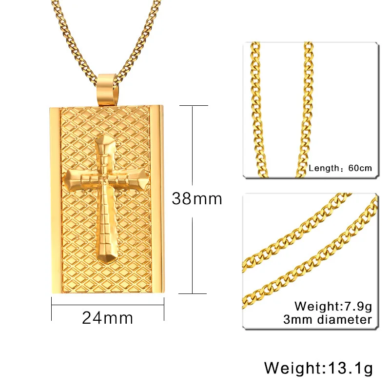 FXM Z16 iz nerjavečega jekla ogrlica vroče prodajo priljubljenih samskih žensk, 38 mm zlati Križ ZDA ljubimec darilo za ženske, nakit 1