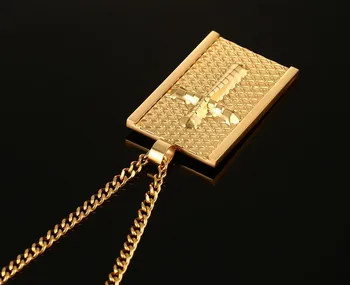 FXM Z16 iz nerjavečega jekla ogrlica vroče prodajo priljubljenih samskih žensk, 38 mm zlati Križ ZDA ljubimec darilo za ženske, nakit 7838