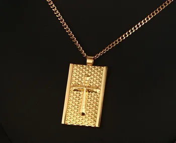 FXM Z16 iz nerjavečega jekla ogrlica vroče prodajo priljubljenih samskih žensk, 38 mm zlati Križ ZDA ljubimec darilo za ženske, nakit 4