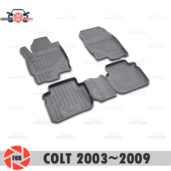 Predpražnike za Mitsubishi Colt 2003~2009 odeje ne zdrsne poliuretan umazanijo zaščito notranjosti avtomobila styling dodatki 7854