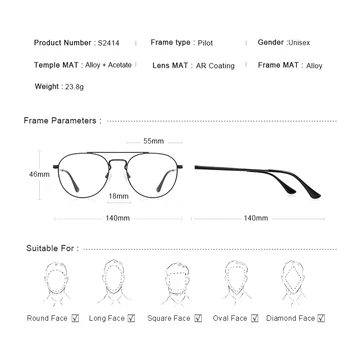 MERRYS MODELA Klasične Ovalne Očal Okvir Za Moške, Ženske, Modno Kratkovidnost Recept Očala Okvirji Optičnih Očal S2414 0