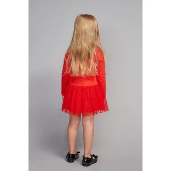 Obleko za deklice, rdeče barve, višina 110 cm 3