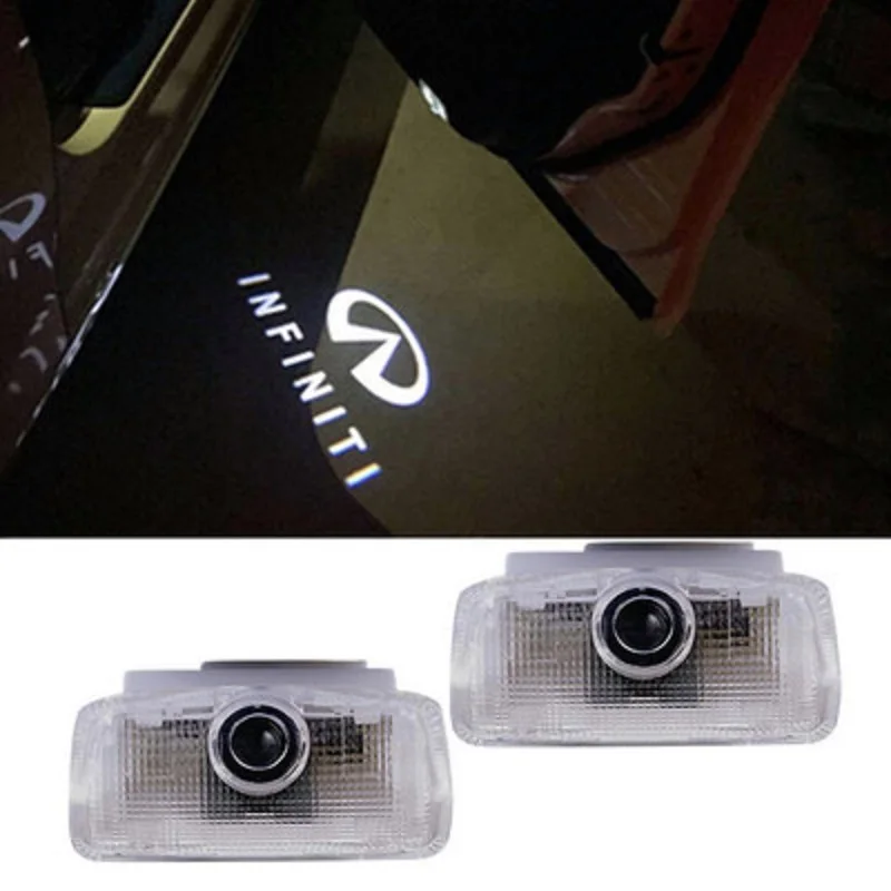 Vrata avtomobila Dobrodošli svetlobe LED Laser Projektor Logotip Duha Sence Svetlobe za Infiniti EX FX G M Series Q50 Q70 QX70 QX50 5