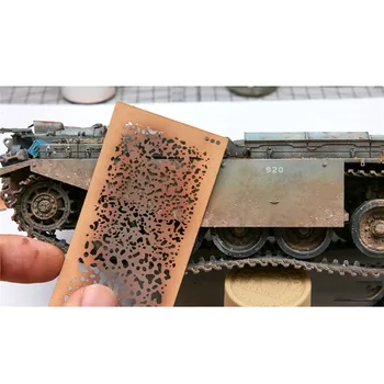 Vremenske Airbrush Matrice DIY Spray Papir Orodja za 1/35 1/48 1/72 Obsega Tank Model Spreminjanja Deli DIY Komplet za Dekoracijo 3
