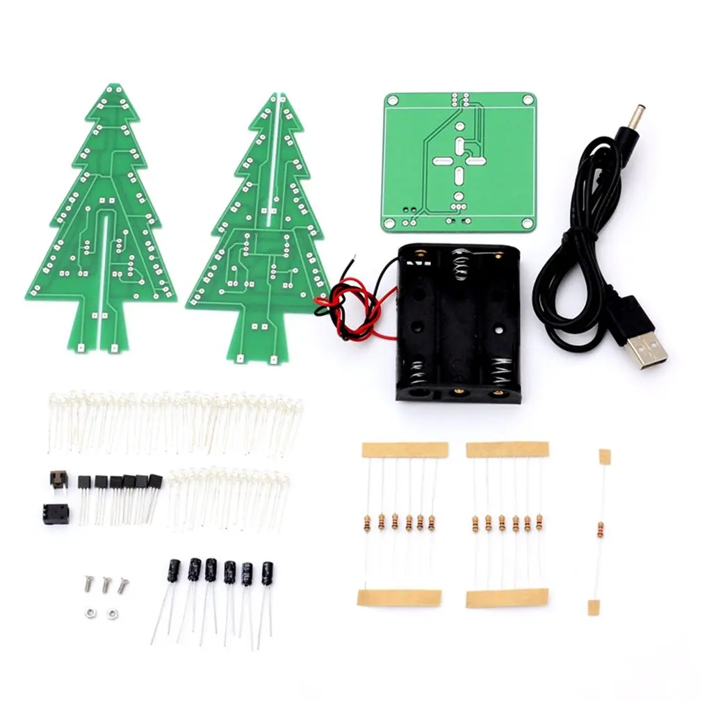 Dekor Elektronsko Bliskavico LED Vezja Deli Božično Drevo 3D Drevo LED DIY Komplet Okolju prijaznih materialov 3