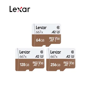 Lexar Micro SD kartice Microsd TF Kartice 667x micro SDXC UHS-I kartice SD Pomnilniška Kartica 64GB 128GB 256GB U3 V30 A2 Full-HD 4K Micro SD Kartico 4