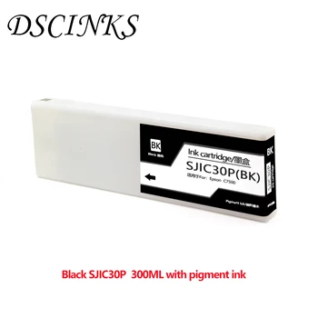 DSCINKS SJIC30P BK C M Y združljiva kartuša s 300 ML pigment črnilo za Epson C7500G C7500GE tiskalnik z čipom 2