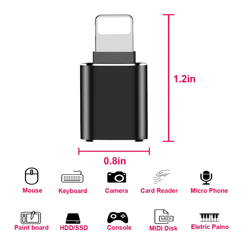 Strela Kamero USB Adapter za iphone SD Card Reader z Micro SD Za iPhone 7 8 6 6s Plus 11Pro/iPad/Miška/Keyborad Pretvornik 5