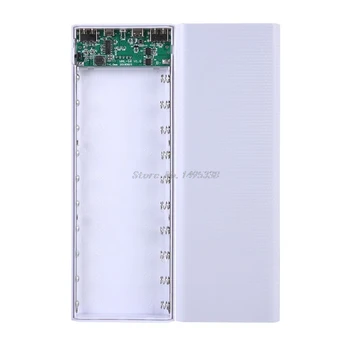 5V 2A Dvojno USB LCD Moči Banke Lupini 10x18650 Baterije Primeru Prenosni Zunanje Polje brez Baterije Powerbank Zaščitnik Dropship 1