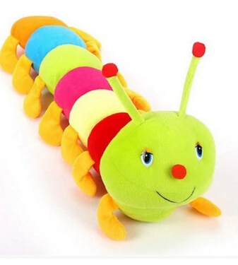 Barvita caterpillar stonoga velikih žuželk lutka Valentine 's Day darilo plišastih igrač 1