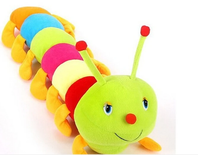 Barvita caterpillar stonoga velikih žuželk lutka Valentine 's Day darilo plišastih igrač 4