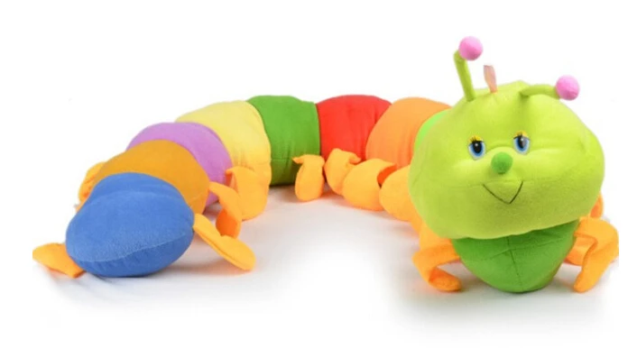 Barvita caterpillar stonoga velikih žuželk lutka Valentine 's Day darilo plišastih igrač 5