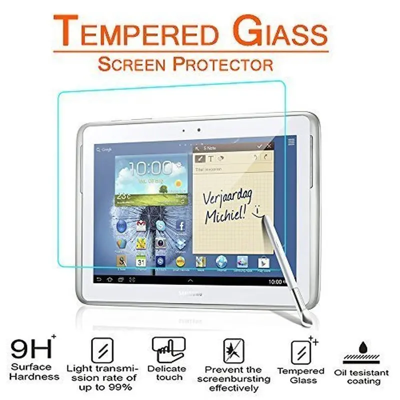 Zaščitnik zaslon Kaljeno Steklo Za Samsung Galaxy Tab 2 10.1 palčni P5100 P5110 P5113 Note 10.1 palčni N8000 N8010 N8013 Zaslon Stekla 1