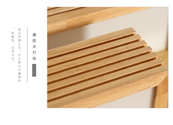 Sodobne Japonske Slog Led Hrast lesenih Stenskih Lučka Sveti Rov za Spalnico, kopalnico Doma Steno Rov masivnega lesa, stenske luči 3