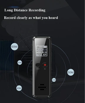 Strokovno Mini Digitalni Diktafon 8G Kovinski OLED Zaslon 1536Kbps Glas Actived Diktafon Dolge Razdalje Avdio Snemalnik Pero 8230