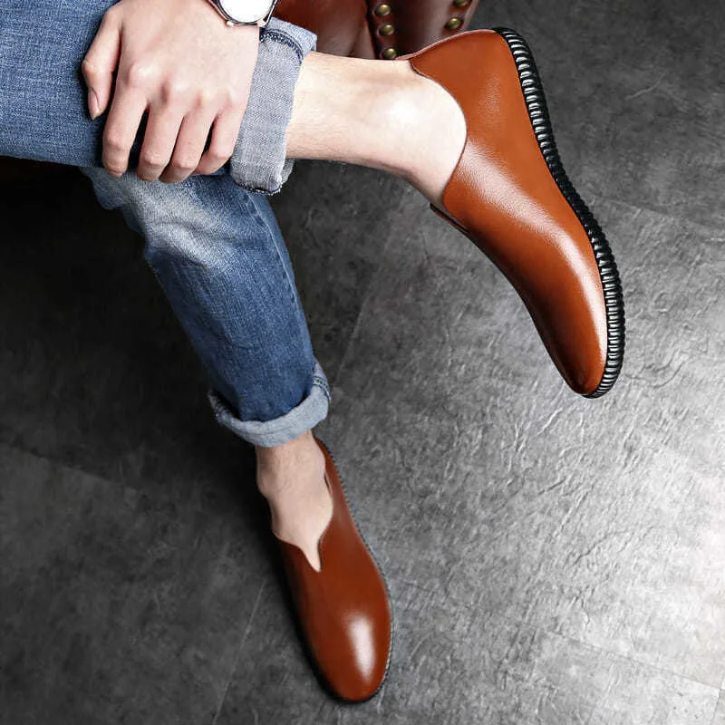 Nove pu Usnja Moške Priložnostne Čevlji Luksuzne blagovne Znamke 2020 Mens Loafers Moccasins Dihanje Zdrsne na Leni Vožnjo Čevlji Plus Velikost Hombre 4