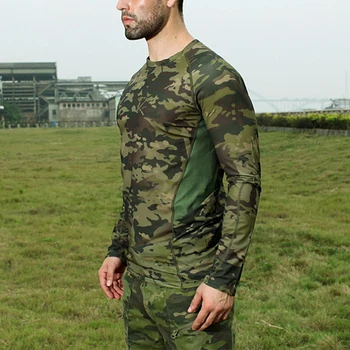 Taktično Prikrivanje, Quick Dry Majica Moški Prostem Slim Stretch T-Shirt Pomlad Poletje Dihanje Dolgimi Rokavi Tshirt Vojaške Tshirt 3