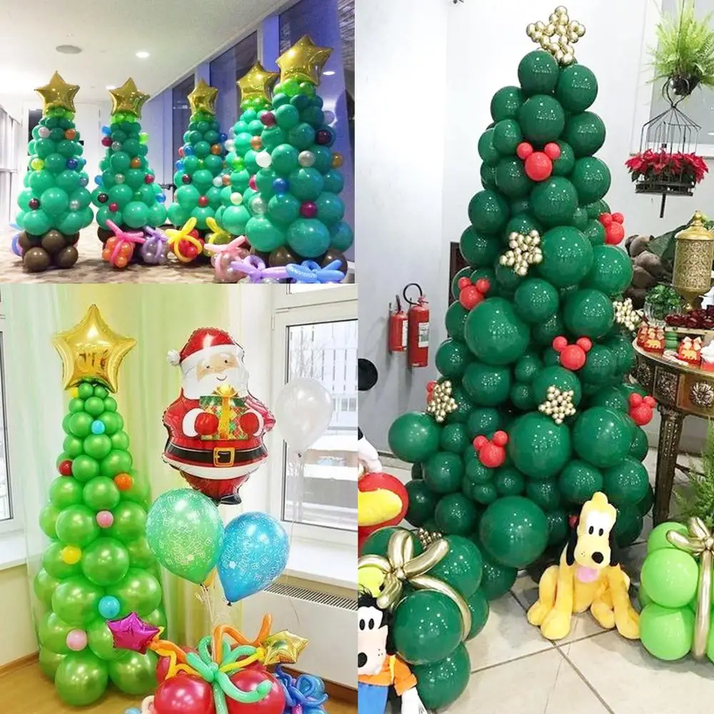 74Pcs stran trupa je rjavkasto Zeleno DIY Božično Drevo Latex Balon Dekoracijo Božič, Novo Leto Temo Stranki Baby Tuš Baloni Dobave 2