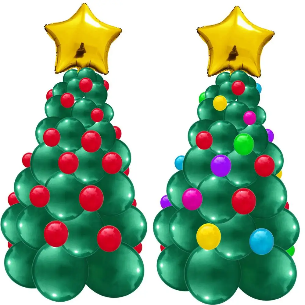 74Pcs stran trupa je rjavkasto Zeleno DIY Božično Drevo Latex Balon Dekoracijo Božič, Novo Leto Temo Stranki Baby Tuš Baloni Dobave 4