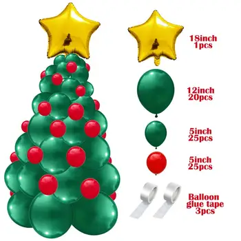 74Pcs stran trupa je rjavkasto Zeleno DIY Božično Drevo Latex Balon Dekoracijo Božič, Novo Leto Temo Stranki Baby Tuš Baloni Dobave 0