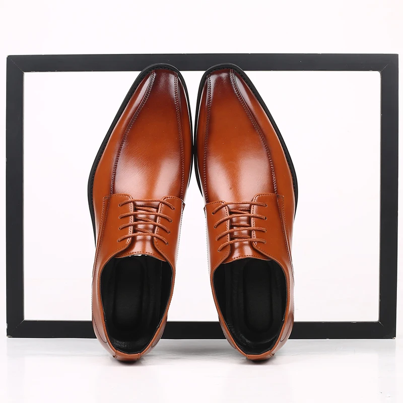 Moški Obleko Čevlje Gospoda Poslovnih Paty Usnje Poročni Čevlji Moški Stanovanj Usnje Oxfords Formalno Čevlji 1