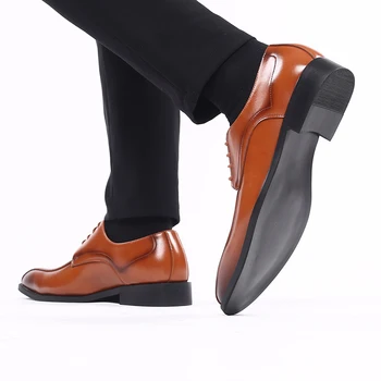 Moški Obleko Čevlje Gospoda Poslovnih Paty Usnje Poročni Čevlji Moški Stanovanj Usnje Oxfords Formalno Čevlji 2