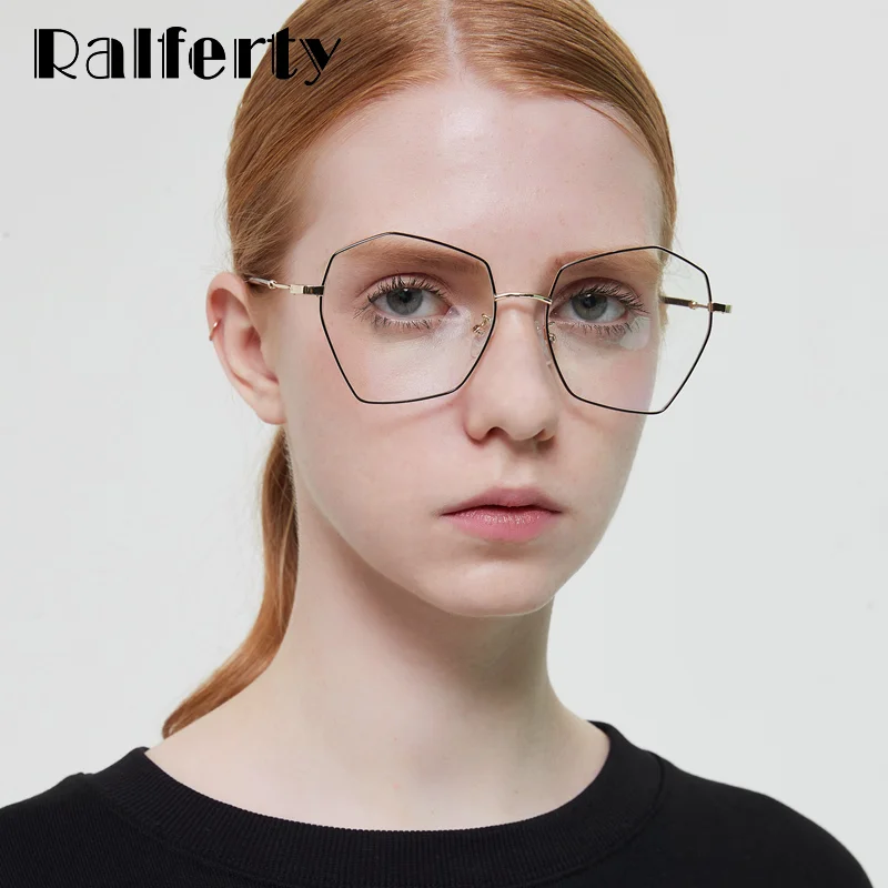 Ralferty Trendy Modni Poligon Eye Glasses Žensk Očal Okvir Za Optične Leče Ženska Spektakel Nič Ne Dioptrije W18031 3