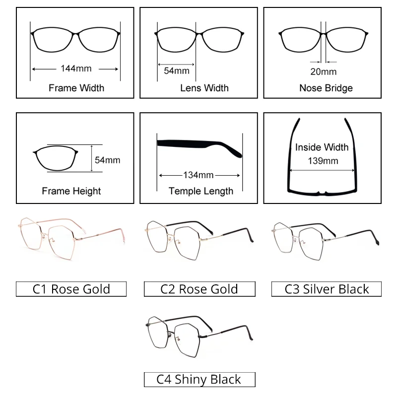 Ralferty Trendy Modni Poligon Eye Glasses Žensk Očal Okvir Za Optične Leče Ženska Spektakel Nič Ne Dioptrije W18031 5