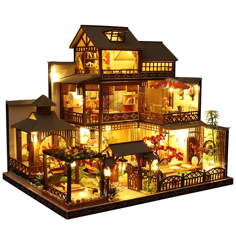 Otroci Igrače Diy Lutke Sestavljanje Lesenih Miniature Lutka Hiša Pohištvo Miniaturni Lutke Sestavljanke Izobraževalne Igrače Za Otroke 3