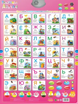 Ruski jezik elektronski baby ABC abeceda zvok plakat za malčke otroci prisotni Darilo zgodnjega učenja izobraževanja fonetična grafikon